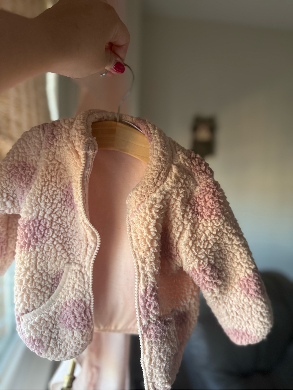 So Cute - Baby Sweater with Pink Hearts